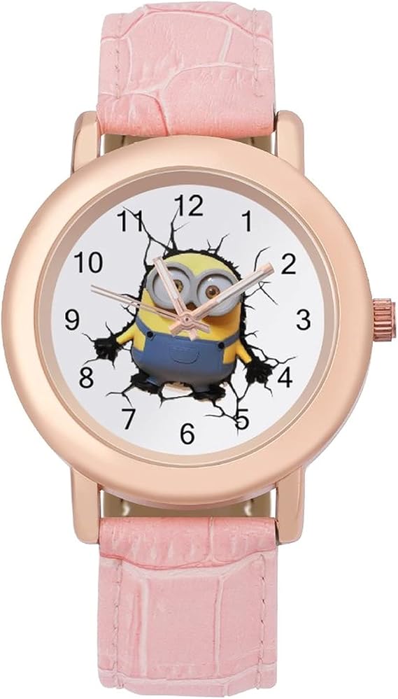 Amazon ミニオン 腕時計 可愛い 安い 柔らかいベルト 本革 Danesi ガールズ レディース 女子 学生 キッズ ウォッチ 誕生日 成人式 新学期 プレゼント キャラクター グッズ レディース腕時計 腕時計 通販