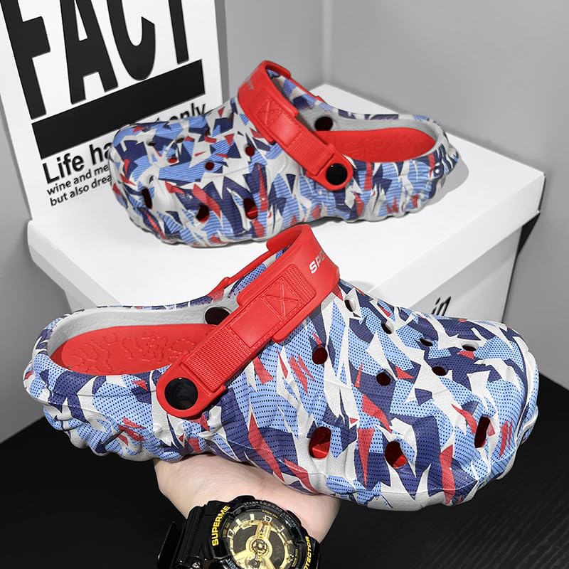 Image of Men's Summer Clog Garden Shoes Adult Outdoor Sports Walking Sandals Water Beach Shoes Casual Slippers Lightweight Breathable Cool Slippers Comfortable and Fashionable Suitable for Daily Wear