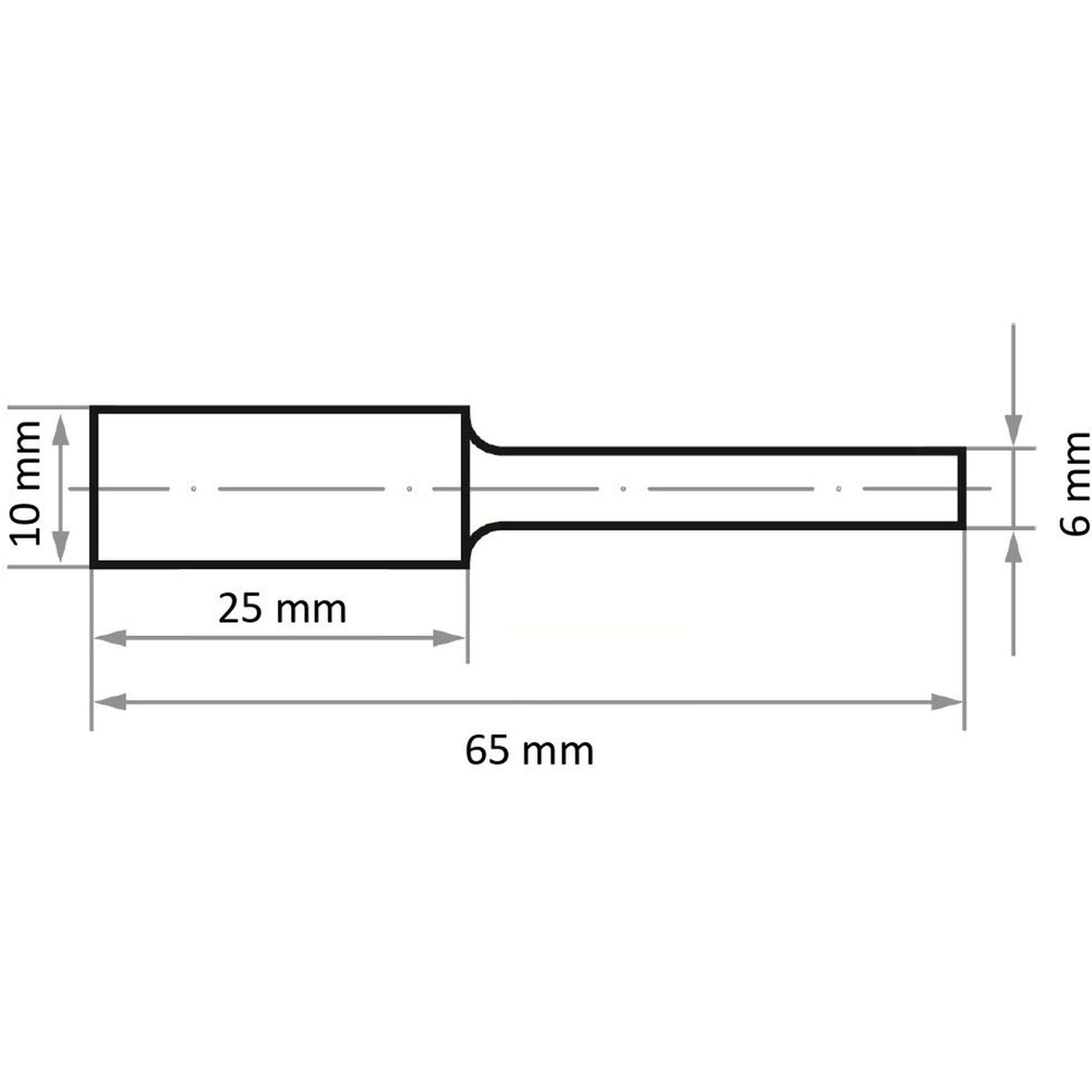 Fresa LUKAS HFAS cilindro acciaio 10x25 mm gambo 6 mm | a dentatura frontale Verz. 7