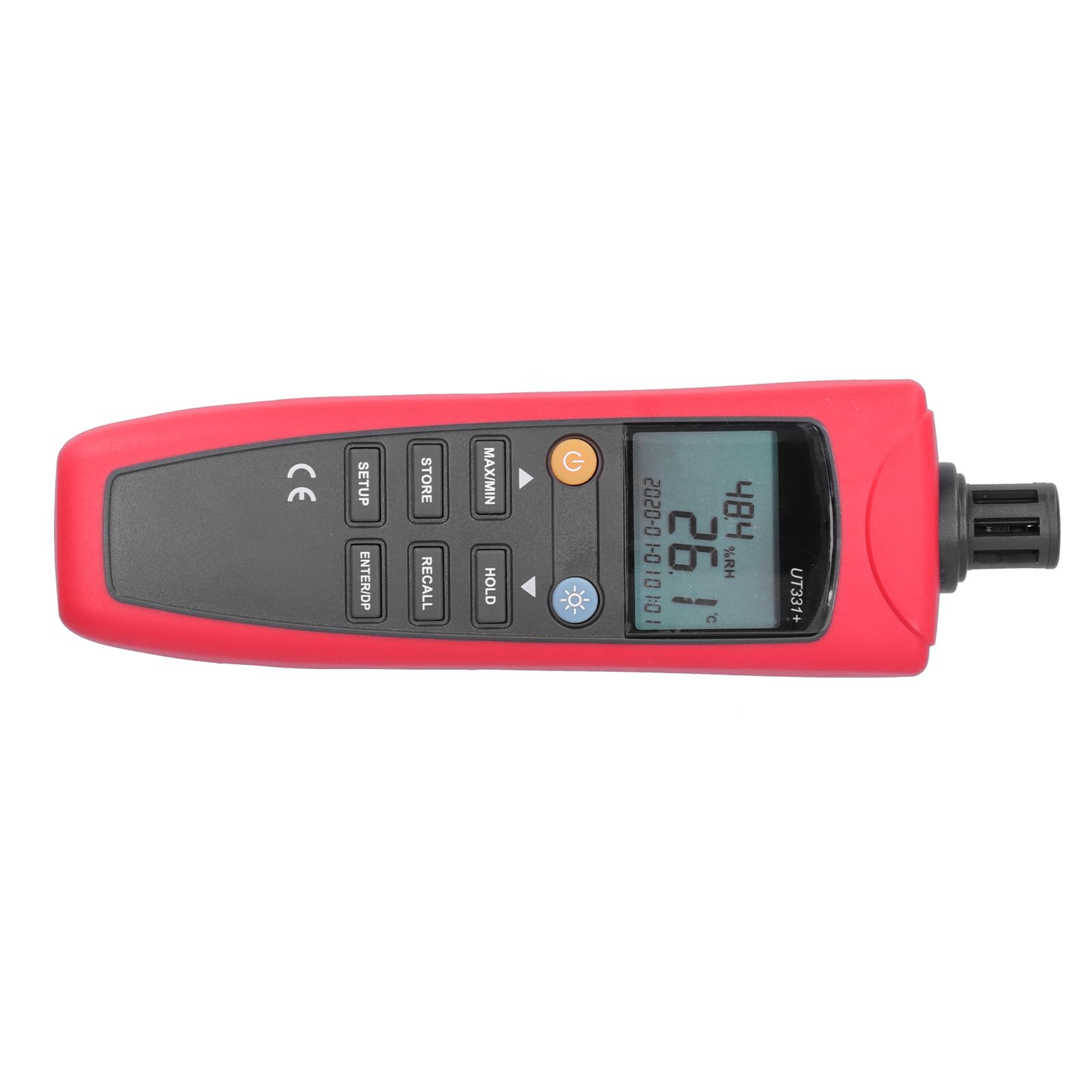 Termómetro Digital UT331+ Medidor de Humedad y Temperatura ABS con Rango de Humedad Relativa de 0 a 99,9% 4 a 158 °F Retención de Datos Alimentación USB para Uso en Interiores, Oficinas,