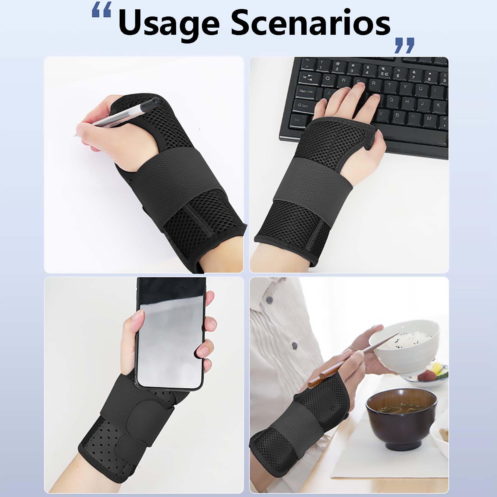 HAILM Tutore Polso Tunnel Carpale con Stecche Metalliche, Stecca Polso Traspirante, Adatto Uomini e Donne, Aiuta Alleviare Dolore Articolare, Artrite, Tendinite, Fratture Polso,Left Hand,L