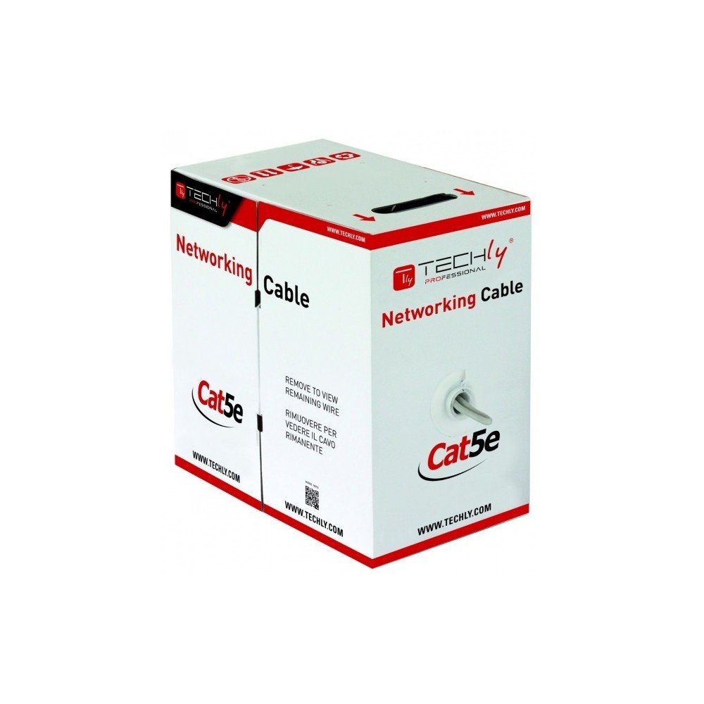 Techly Professional 029167 Matassa F/UTP Cavo Cat.5E CCA 305m Rigido da Esterno Nero Nero