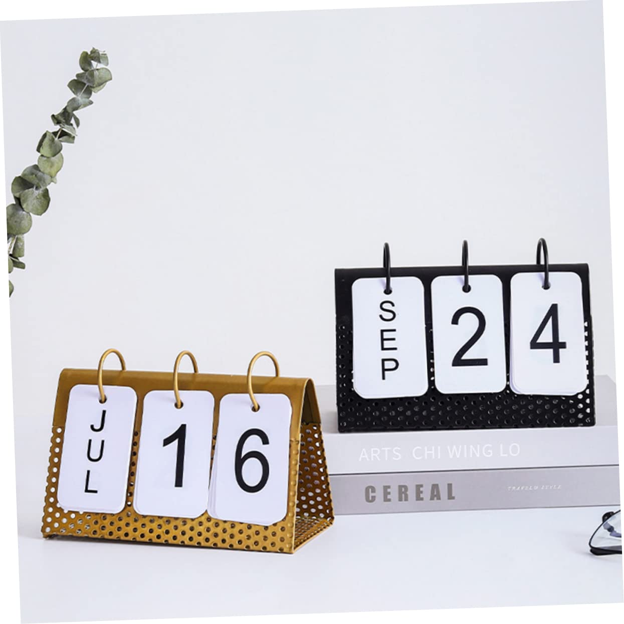 SEWACC 5stücke Metall Tischkalender Schreibtisch -kalender Für Studenten Einfach Umblättern Dekorativ Für Büro Und Zuhause
