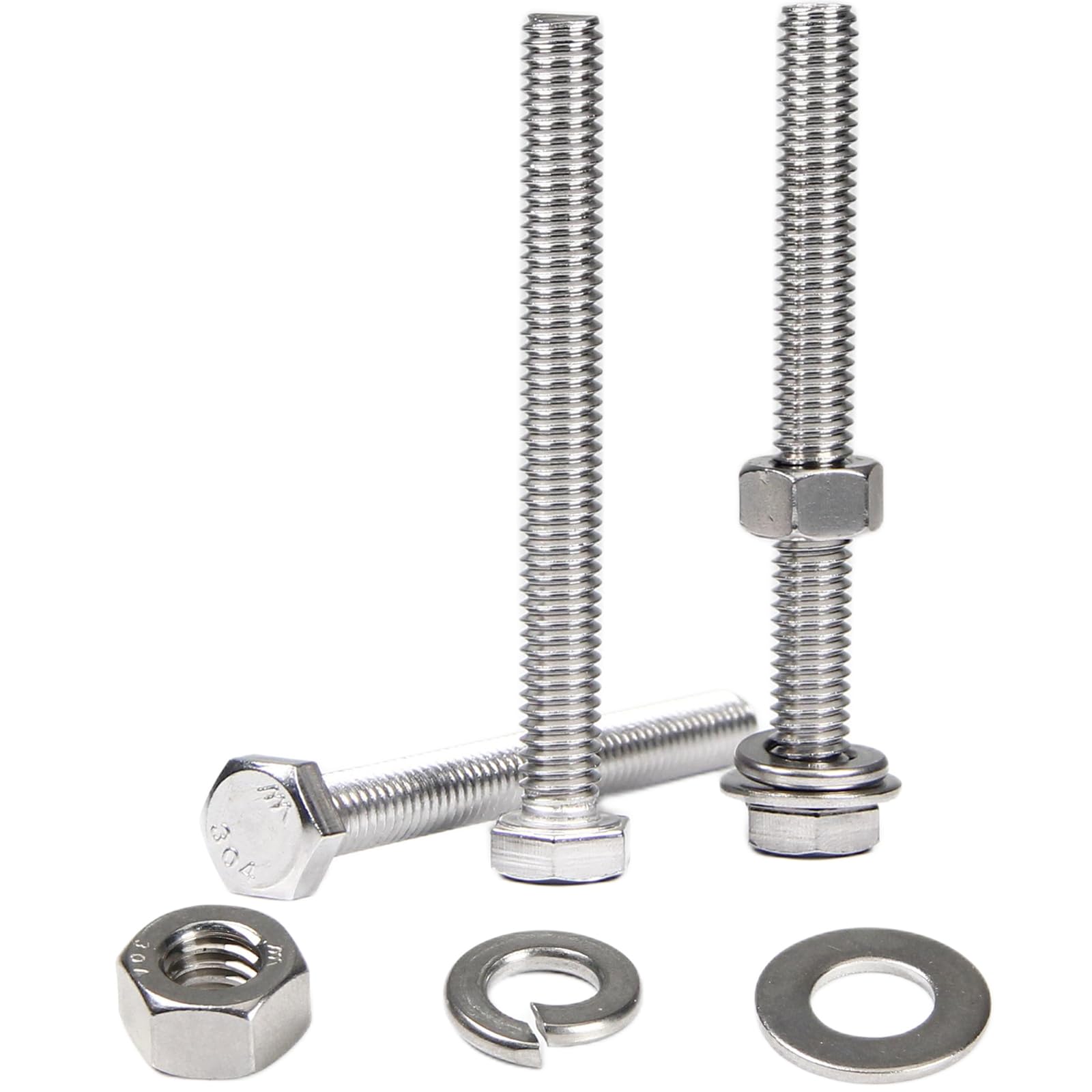 Stainless Steel Hex Bolts - 20 Sets 1/4-20 -14