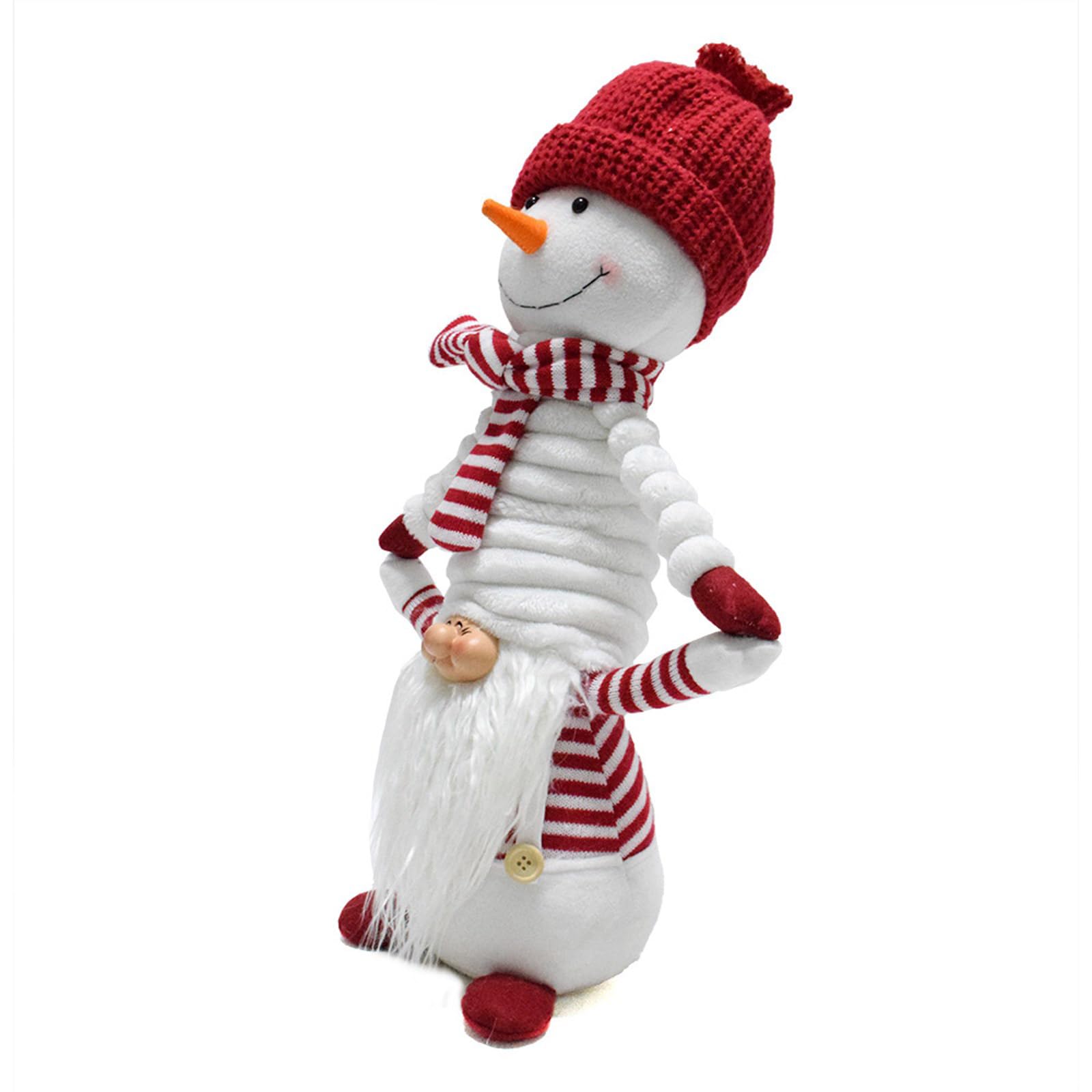 carotoe Stylish Snowman Plush Dolls Gnomes Decoration Display Ornament Perfect for Holiday Festivities and Warm Home Atmospheres Gnomes Figurine Decoration