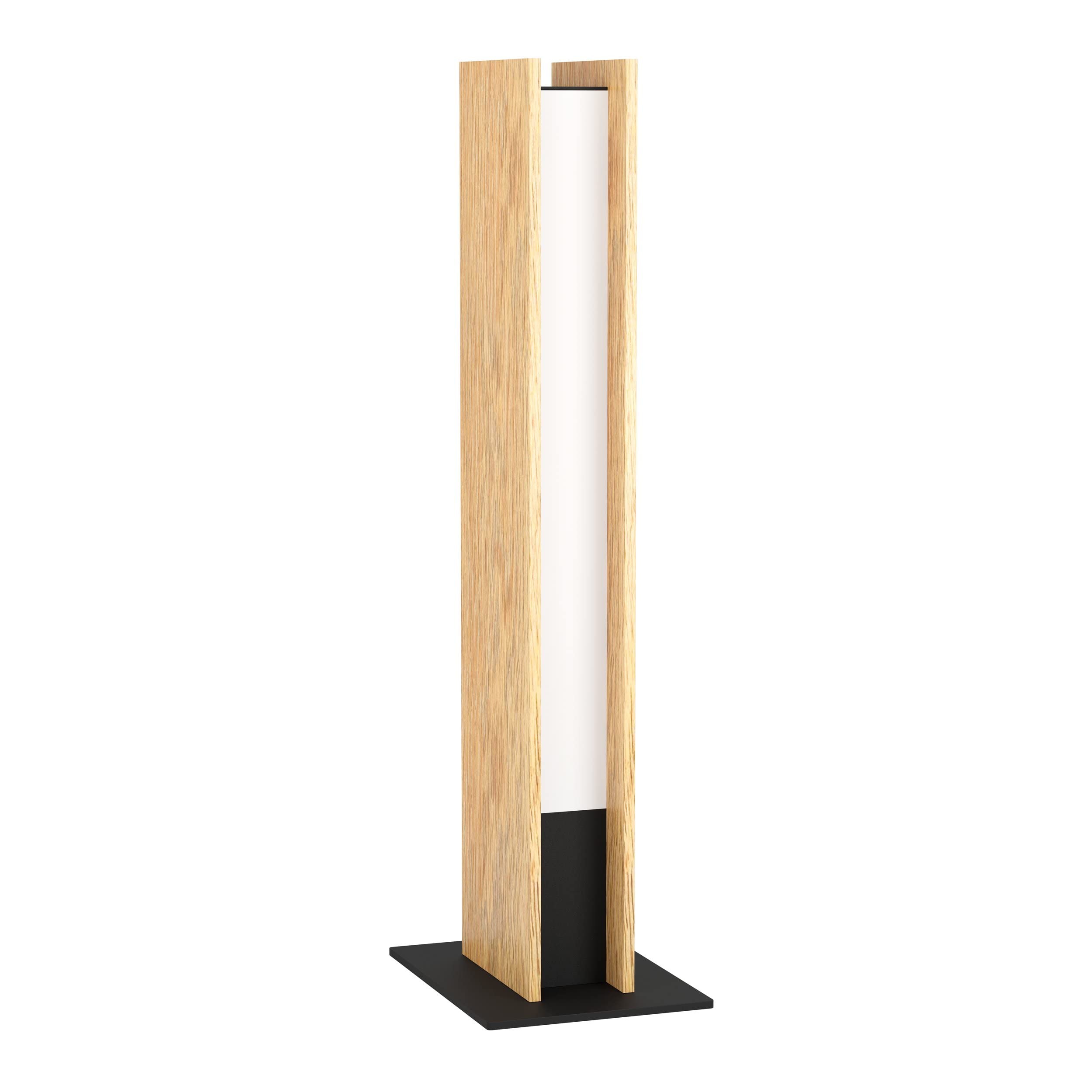 EGLO Connect.z Smart-Home LED Tischlampe Anchorena-Z, Tischleuchte, ZigBee | App und Sprachsteuerung Alexa, warmweiß-kaltweiß, RGB, FSC100HB, dimmbar, Holz Tischleuchte