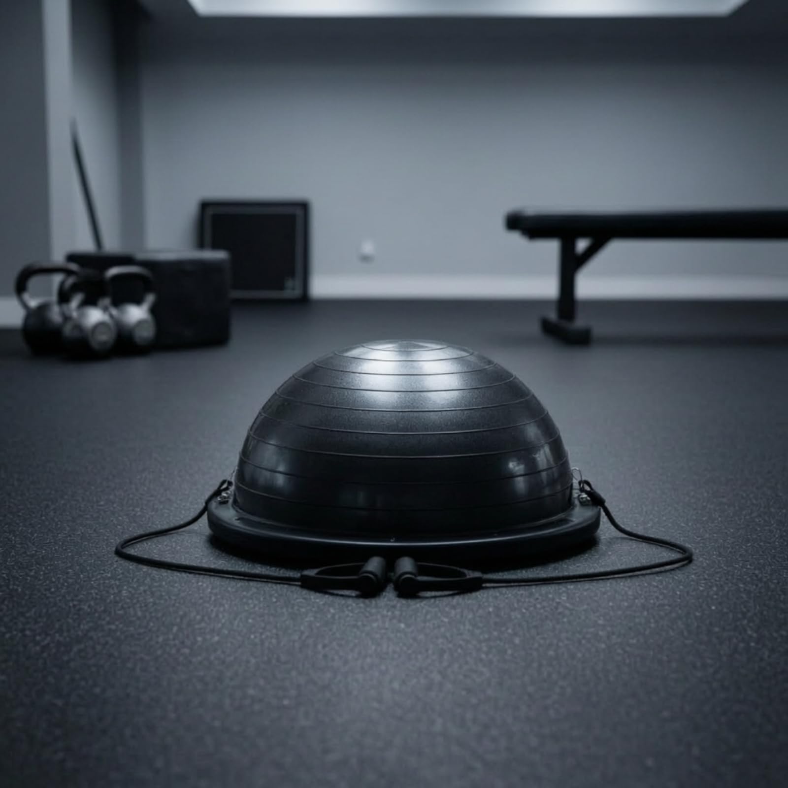 Semisfera di Equilibrio con Fasce di Resistenza Antiscivolo Semisfera Equilibrio con Elastici Durevole Attrezzo da Allenamento per Casa