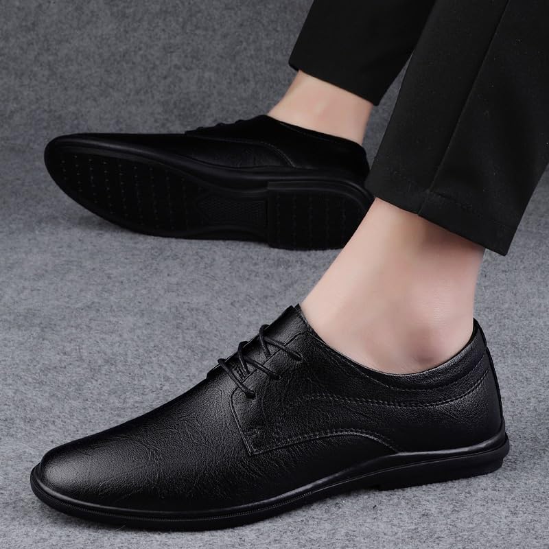 Men's Comfort Orthopedic Dress Shoes Dress Oxford Shoes for Men Lace Up Round Burnished Toe Leather Shoes Resistant Non Slip Low Top Wedding2