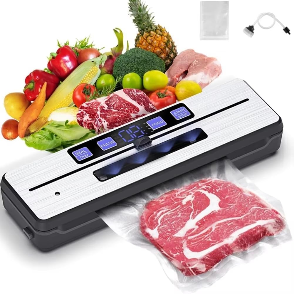 Machine de scellant sous vide Food Sealer Pro avec tuyaux accessoires et cutter intégré