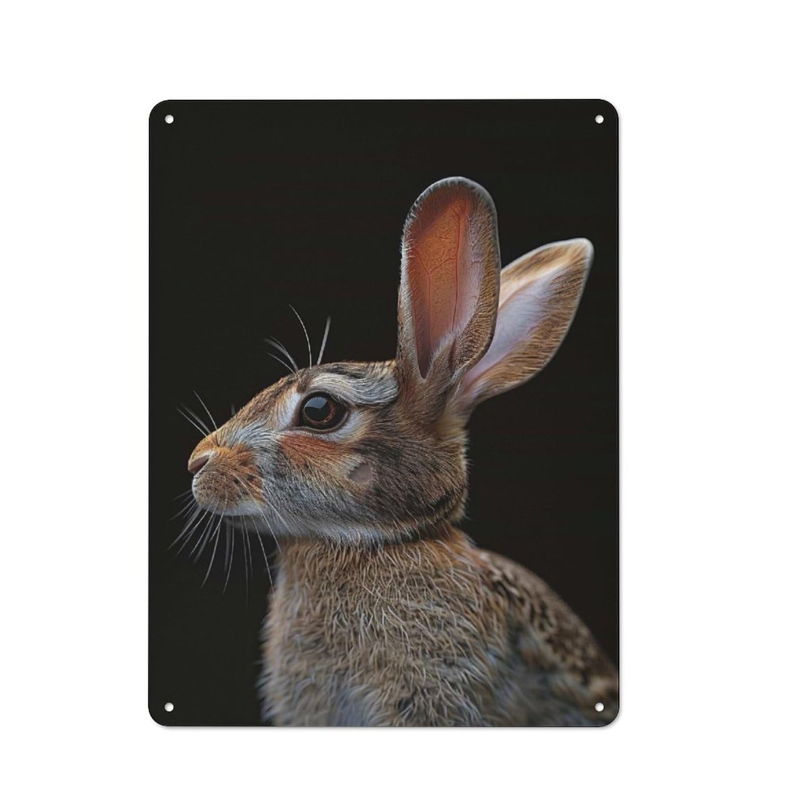 Junmoney Style-9 Metal Plaque 40X30cm With Rabbit For Pub Or Café, Vintage Decor, For Vintage Wall Decor Fans, For Metal Sign Collectors