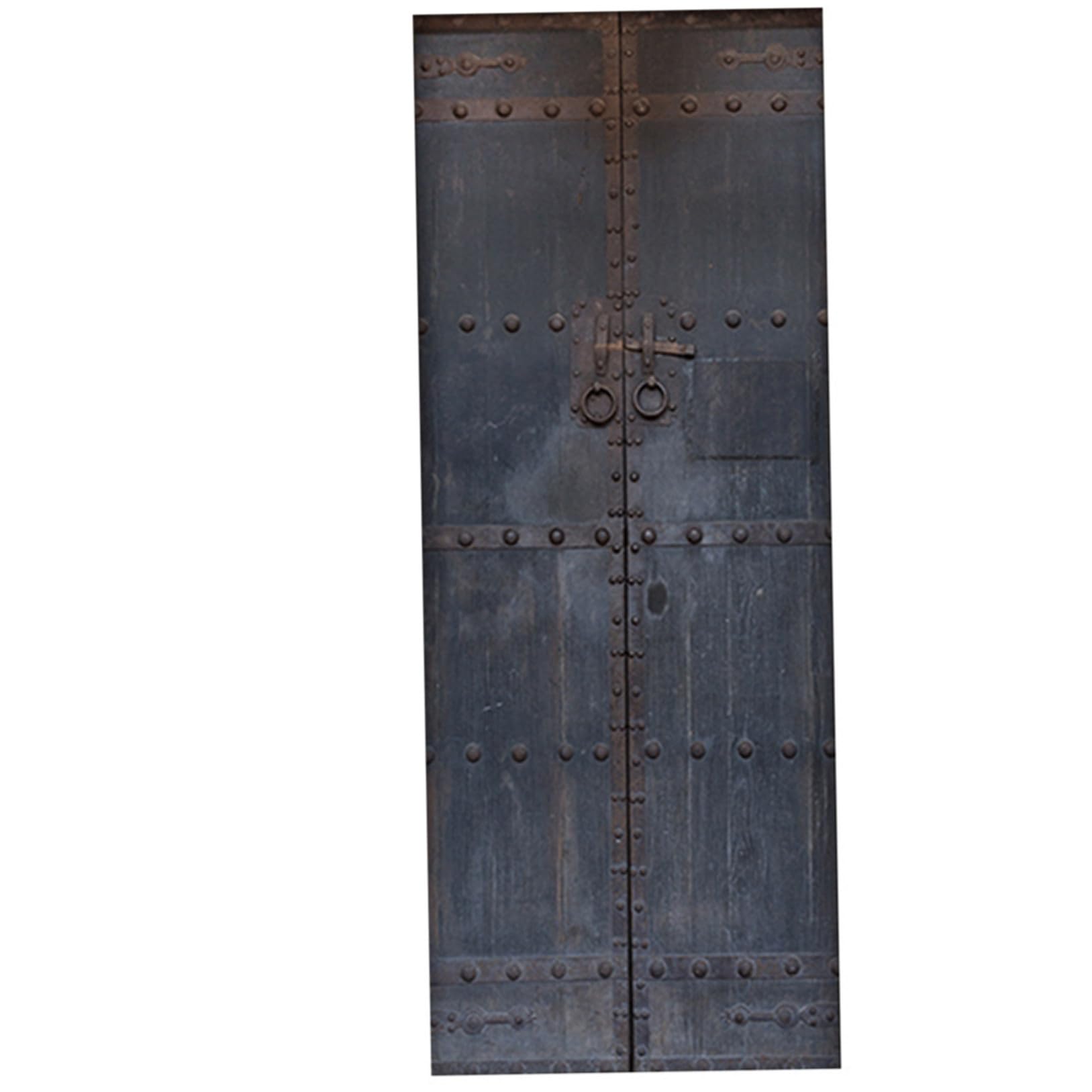 Autocollants de porte décoratifs 3D pvc imperméables vintage effet métal rouillé