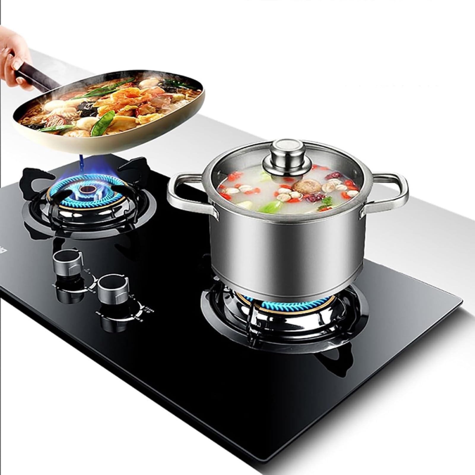 Cuisinière à gaz intégrée 5,2 KW à protection contre les flammes pour sécuriser vos plats