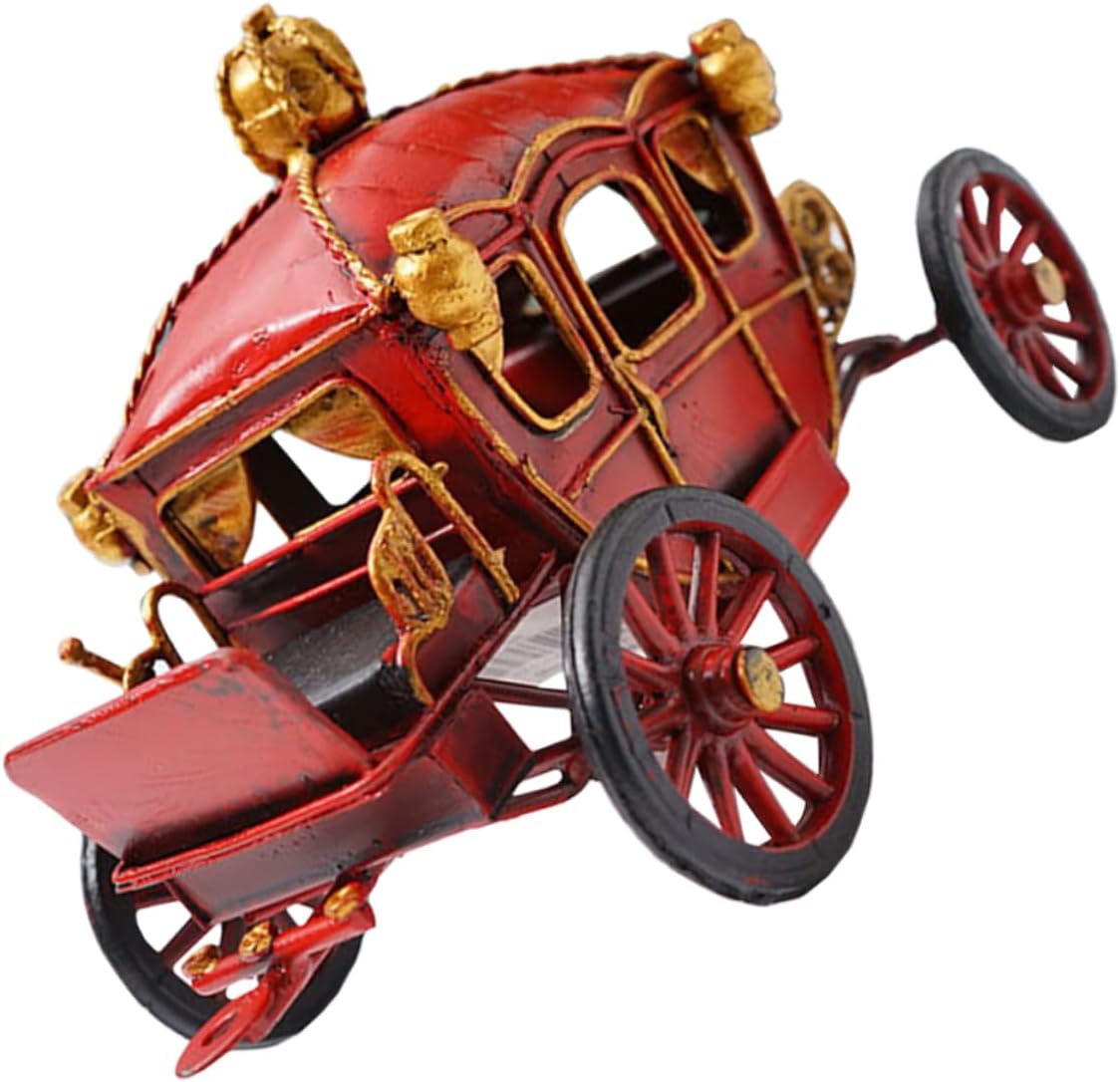 Vintage Metal Pumpkin Carriage Model Retro Pumpkin Decor for Home Office Creative for Fall Thanksgiving Charming Desk Ornament Design