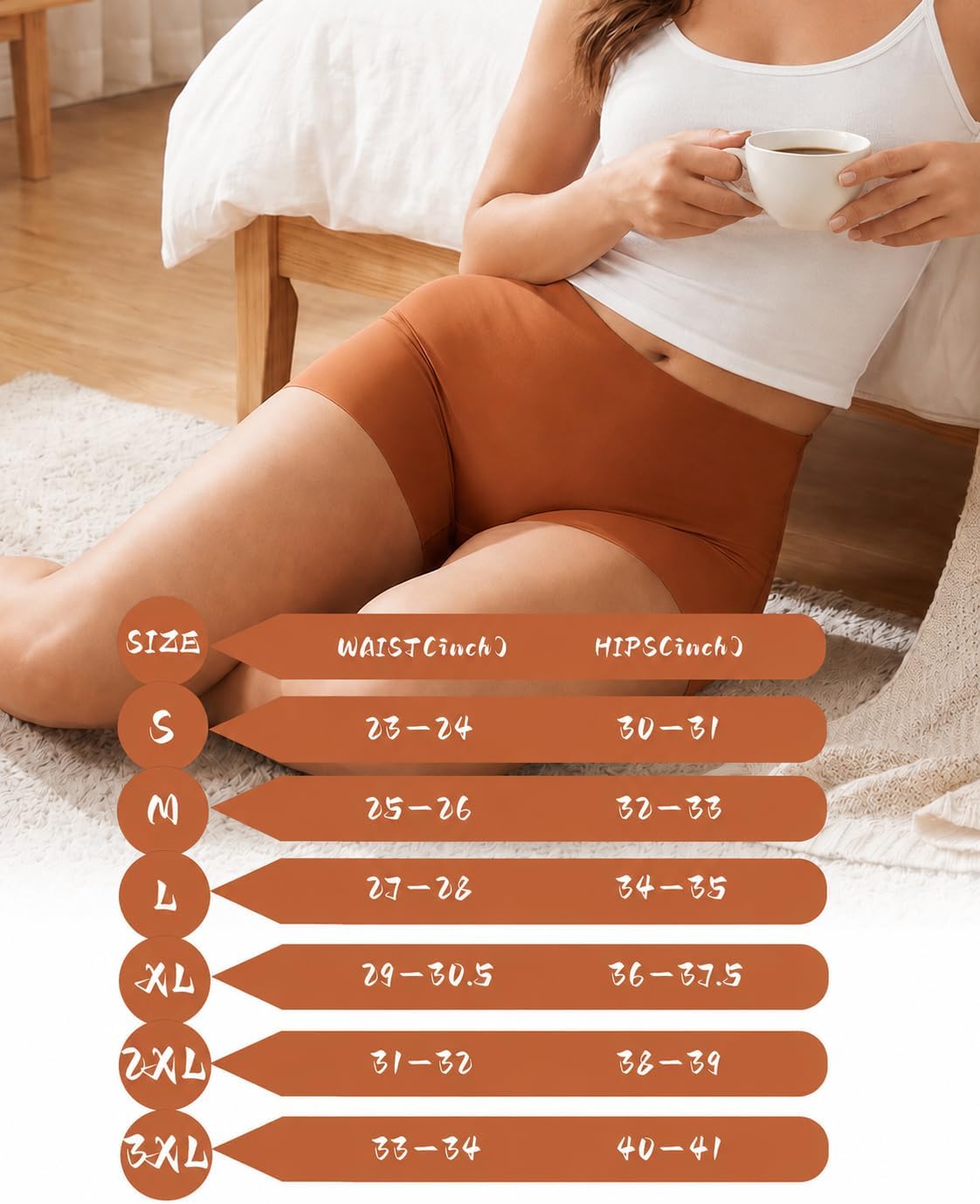 Sth Big Womens Seamless Boy Shorts Underwear Soft Stretch No Show Boxer Briefs Panties for Women Ladies 6 Packs