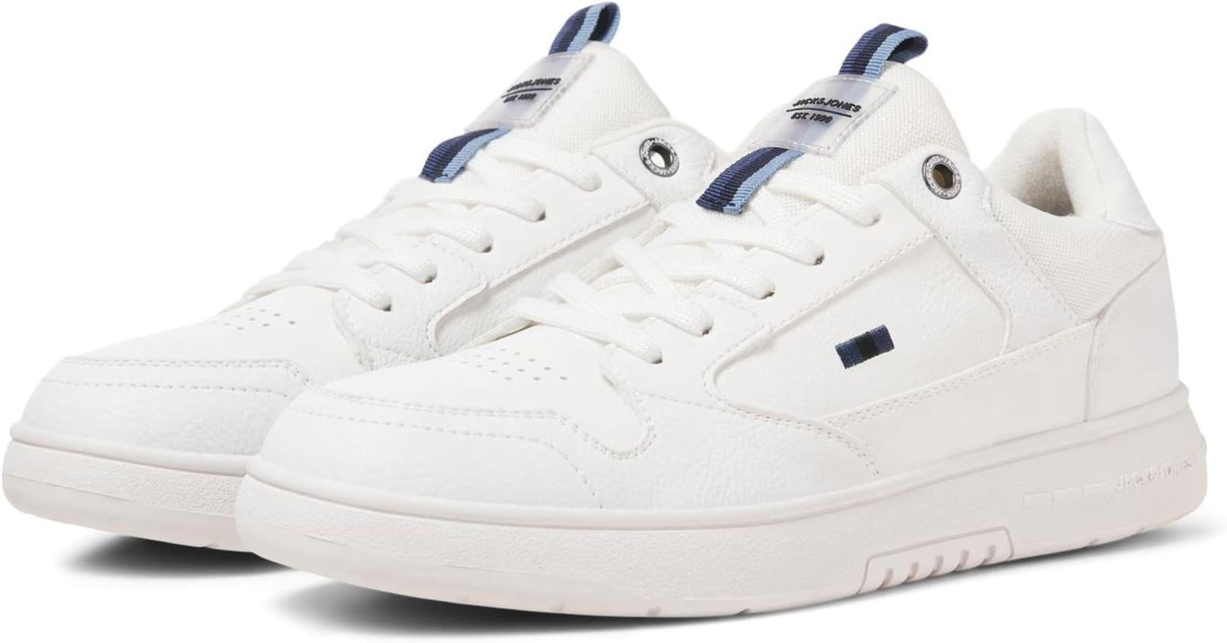 JACK & JONESMen's JFWHEATH PU NOOS Sneaker, Bright White, 10 UK