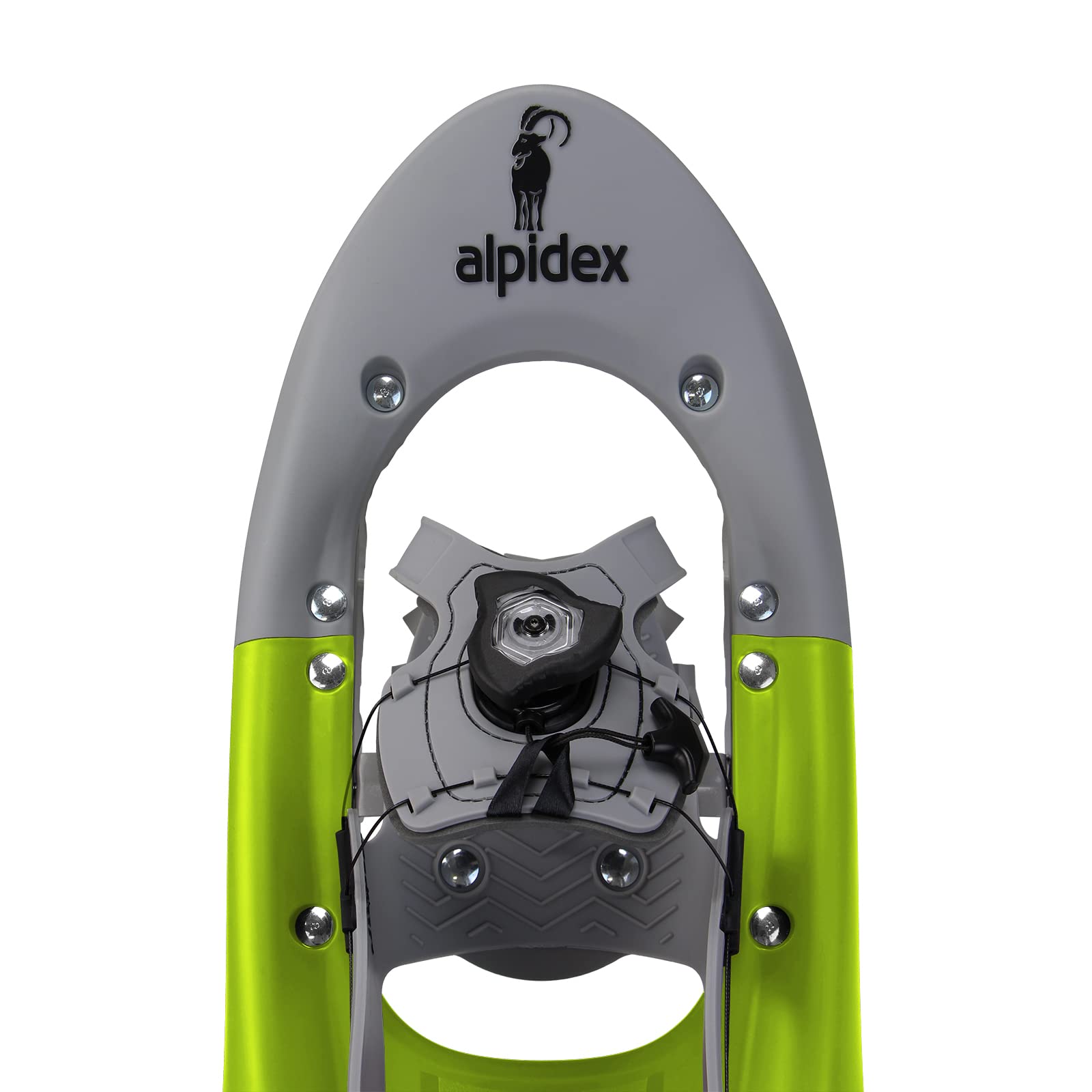 ALPIDEX Schneeschuhe mit Stöcke 25 oder 29 Inch Schnellverschluss Bindung Schuhgröße 38 - 46 bis 140 kg Steighilfe Tragetasche Teleskopstöcke, Farbe:lime green, Größe:25 Inch