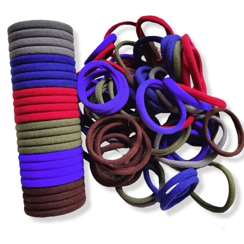Ashvi Krit Hair Bands Rubber Bands Hair Ties for Women and Girls Combo Pack Of 48