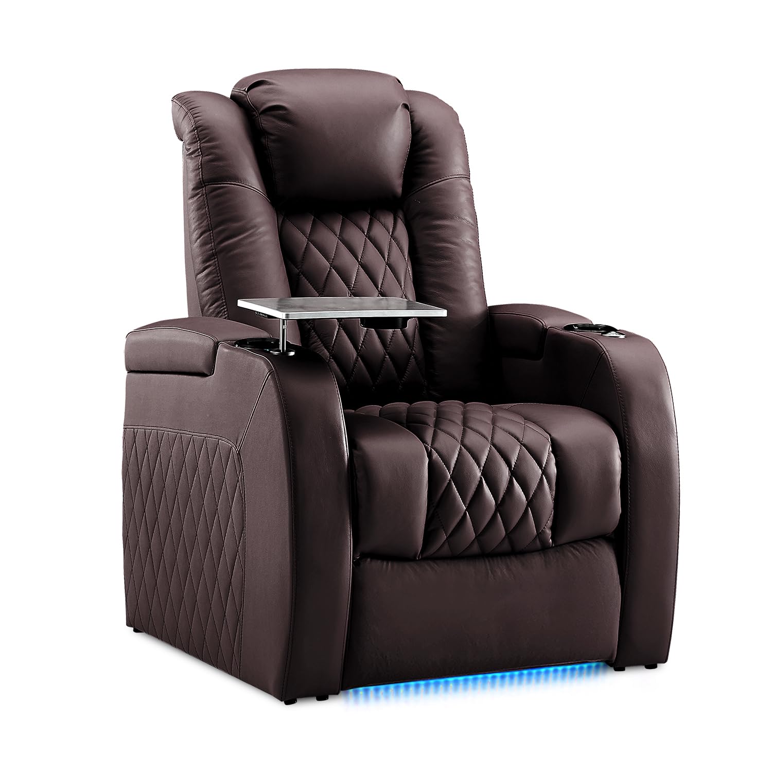 Weilianda Home Theater Seating, Top Grain Leather Movie Theater Chair
