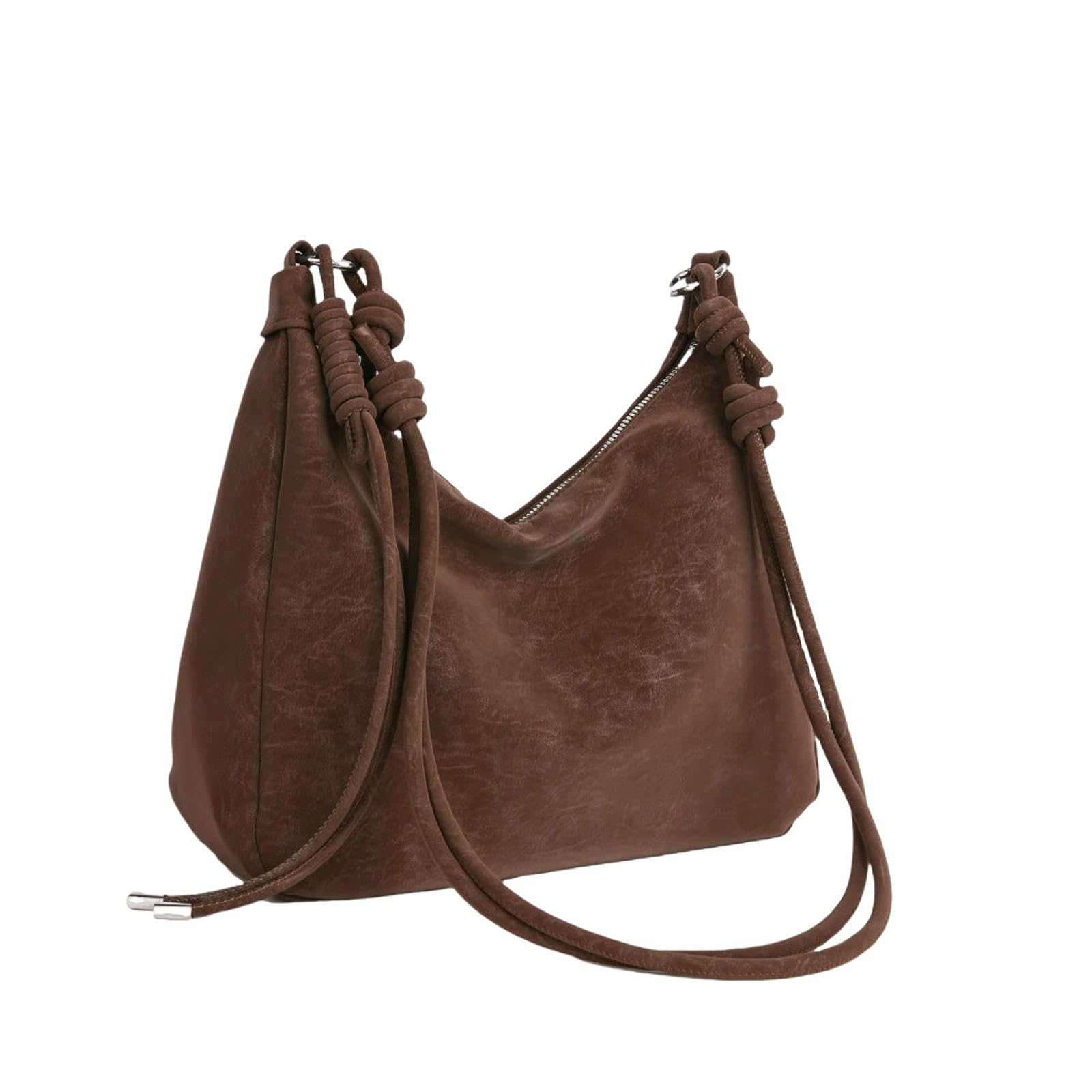 Sac à bandoulière spacieux et élégant au coloris chocolat riche