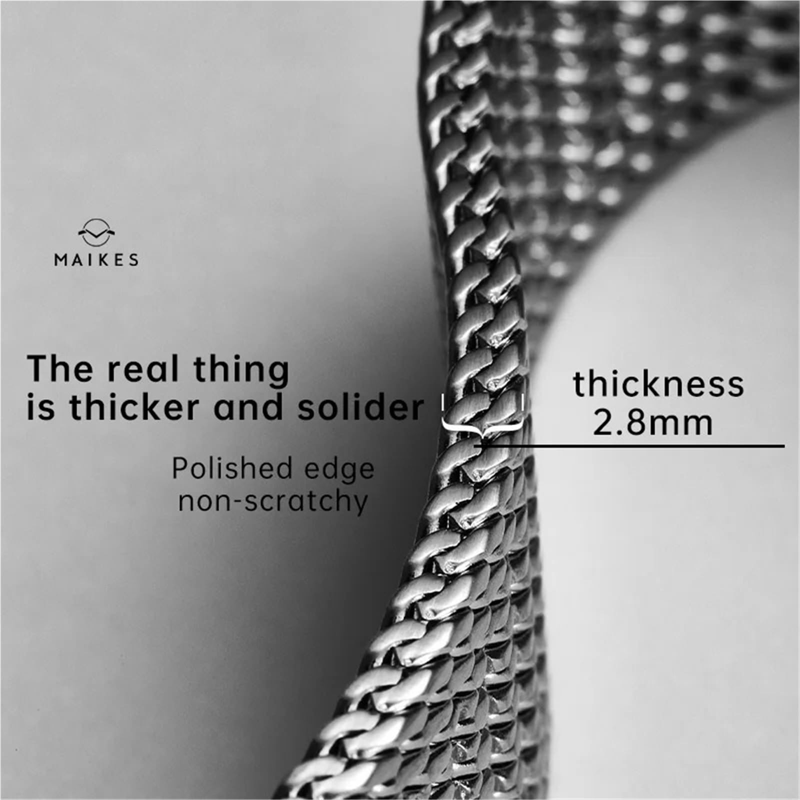 316L Edelstahl-Uhrenarmband für 20 mm, 21 mm, 22 mm Milanaise-Uhrenarmbänder
