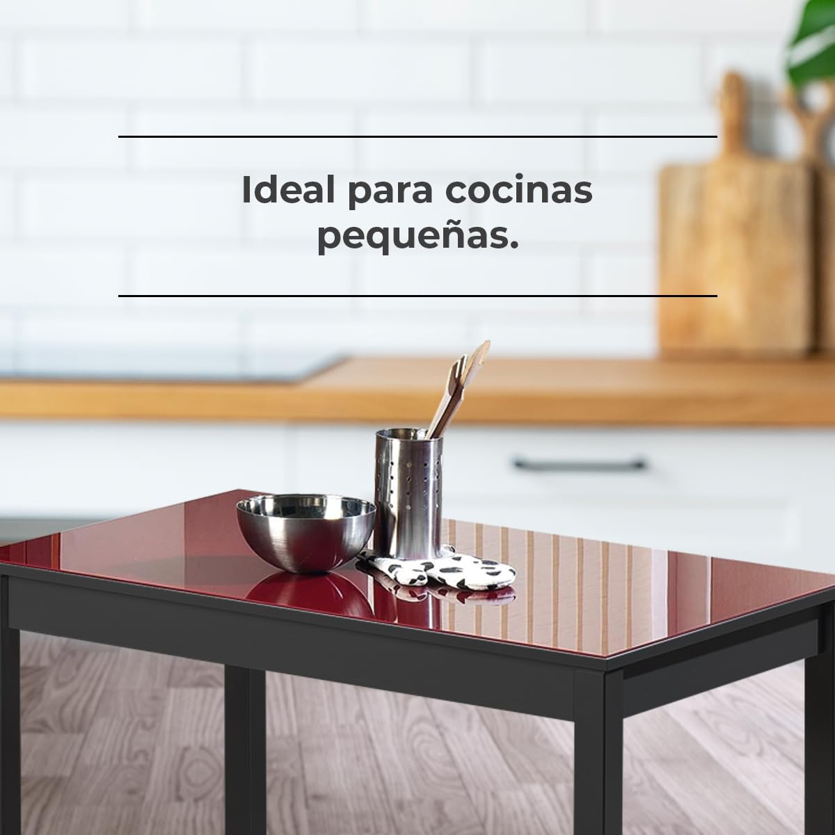 ASTIMESA Table de Cuisine, Rouge, 110 cm x 70 cm