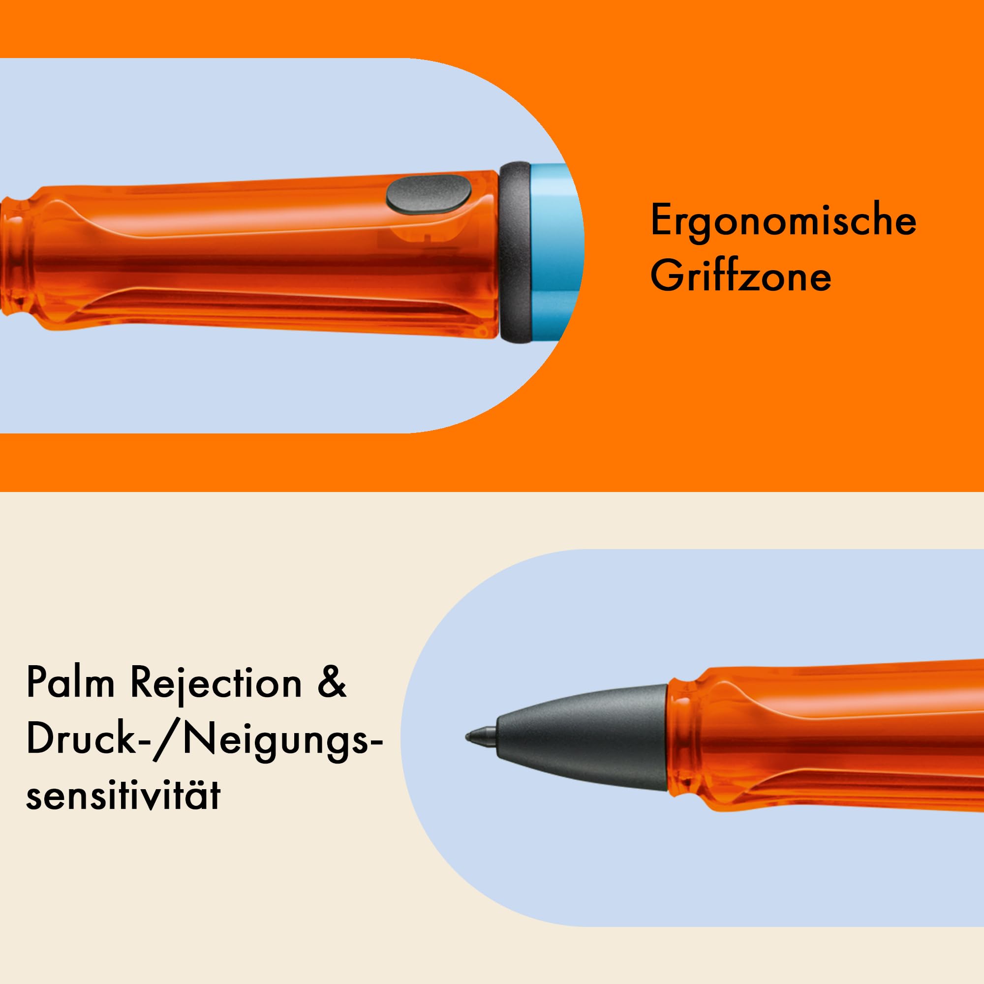 LAMY AL-Star EMR Denim (PC/EL Spitze) – Stylus Pen Touchscreen-Stift für viele Android-Geräte – mit ergonomischem Griff – präzises Schreiben & Zeichnen auf digitalen Medien – mit Funktionstaste