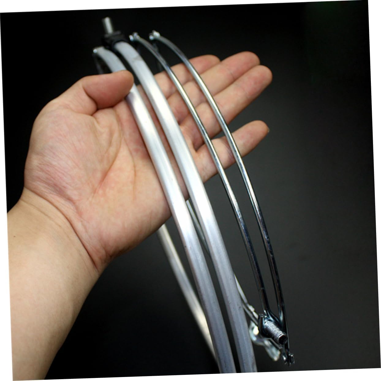 1.5m Retractable Net for Fishing Telescopic Rod Aluminum Alloy Mesh Netting Fish Tank Catch Net Random Style