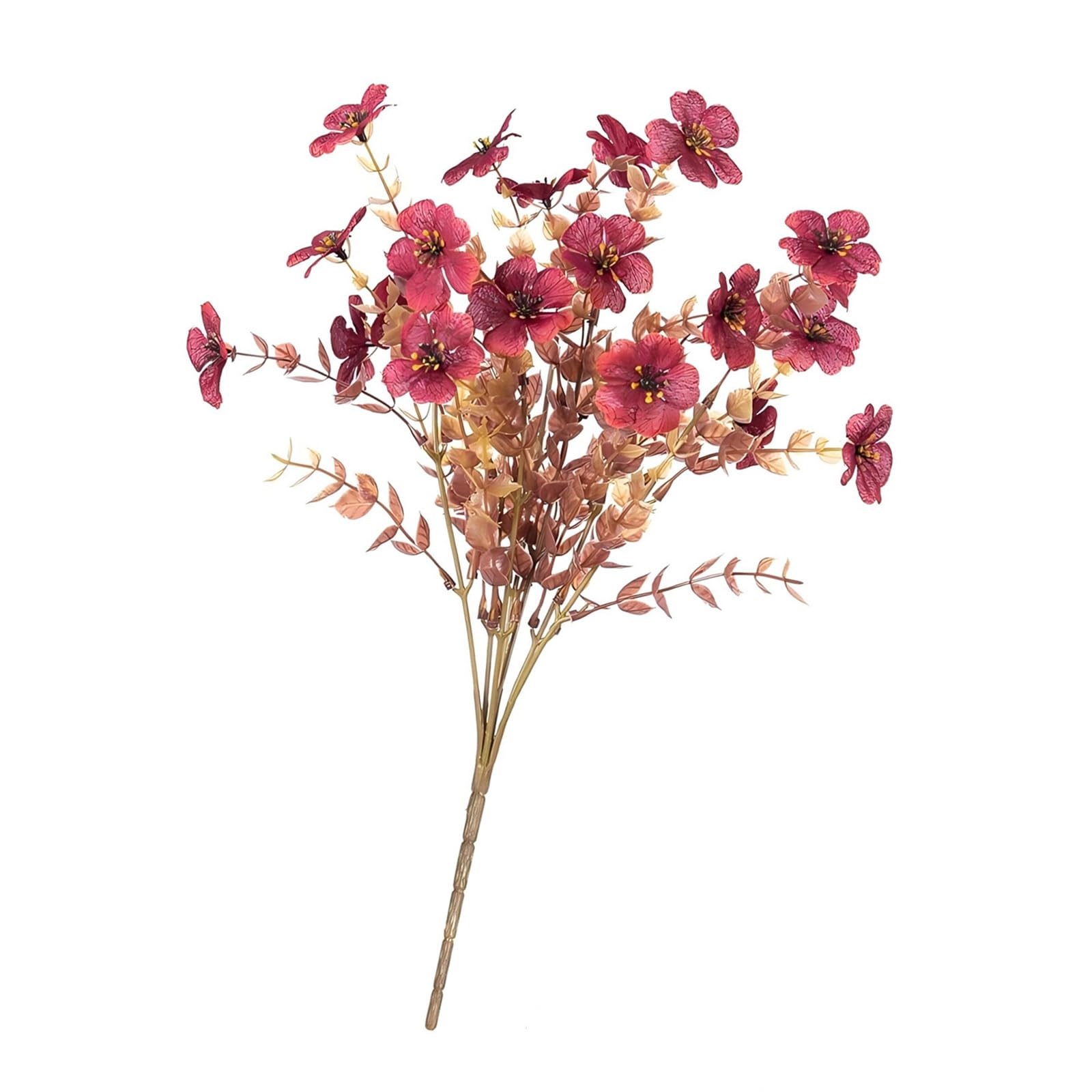 Oxxggkao Decorative 5 Prongs Artificial Violets Plant with Natural Looking Flower Seasonal Blossomy Arrangements for Indoor Use Decorative Flower