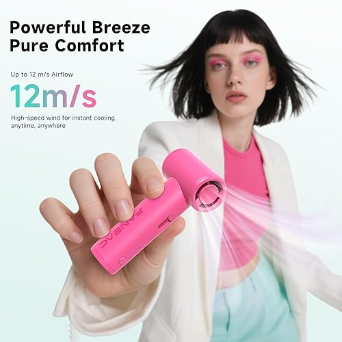 Miniatura 7 de Mini ventilador portátil de mano, motor sin escobillas, ultra delgado, control continuo, batería recargable de 2500 mAh hasta 8 horas, ventilador