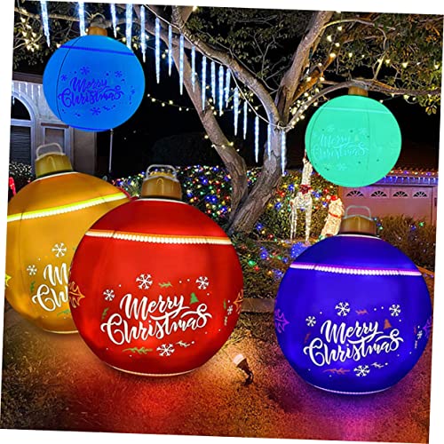 Décorations de Noël Gonflables : lot de 2 grandes boules décoratives extérieures