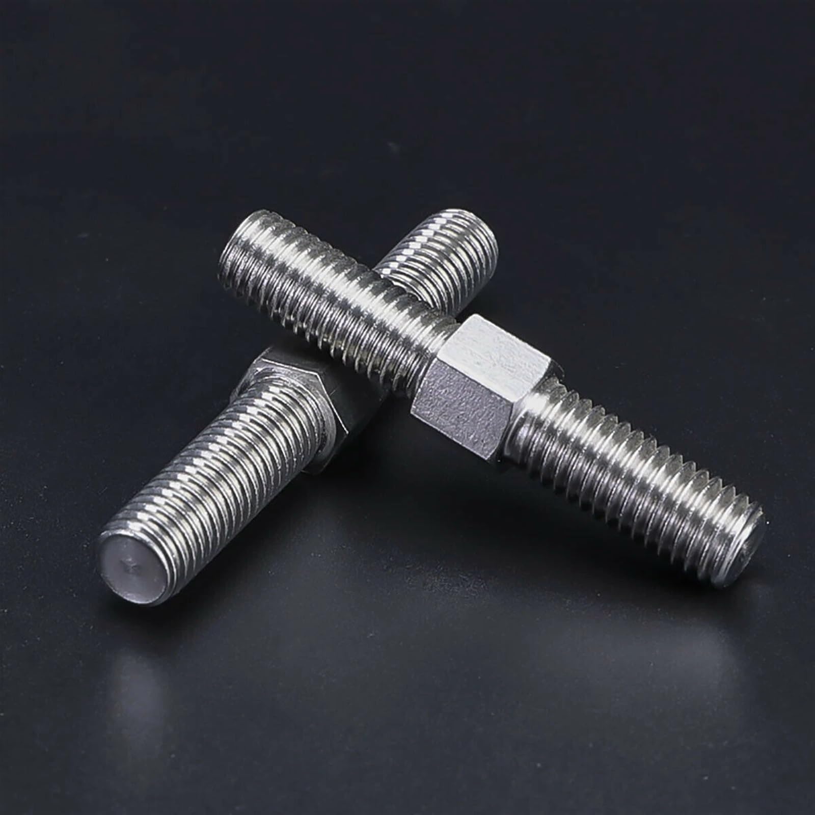 Varilla Roscada Barra roscada de doble cabeza acero inoxidable 304, varilla izquierda y derecha, pernos prisioneros extremo, M4-M16(M8x40mm,10PCS)