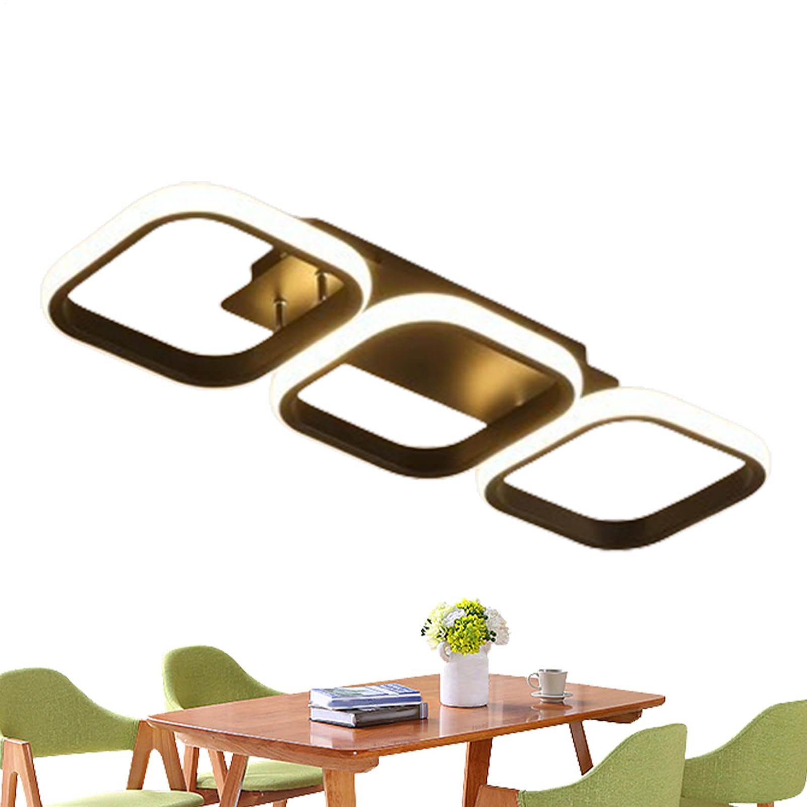 Luz Para Techo Panel LED Ultraplano Con Diseño Geométrico Y Montaje