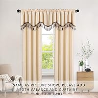 Vista 6 de Cortinas de doble cara de felpilla para cortina de cocina, cenefa para sala de estar