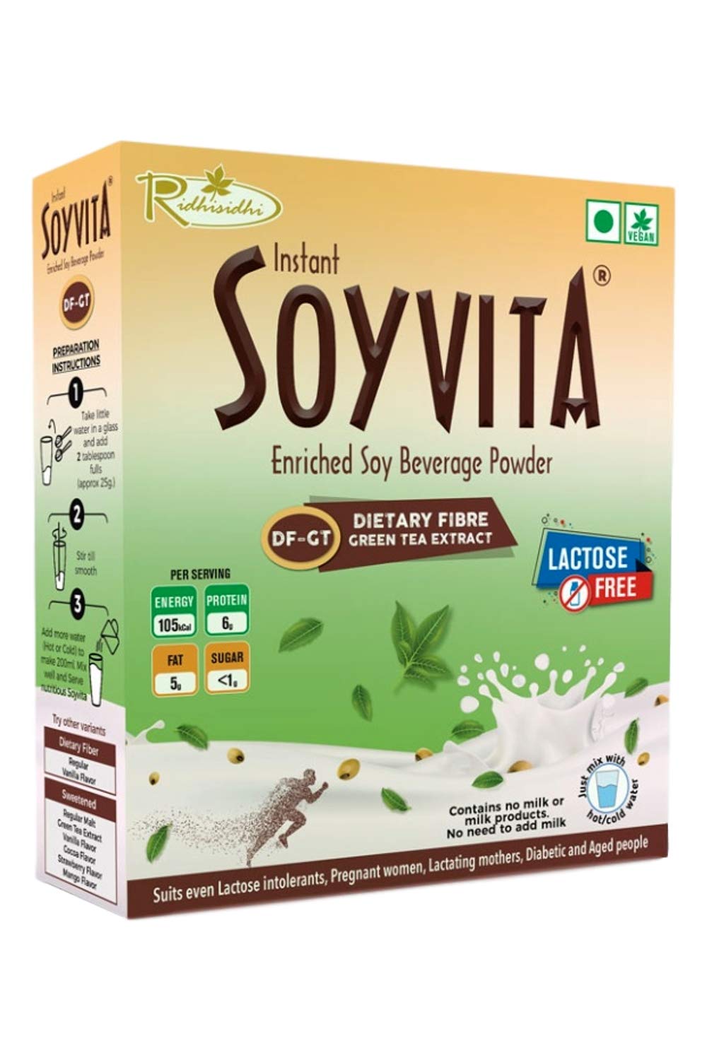 SOYVITA - Dietary Fibre Green Tea Extract | Lactose Free | Vegan | ENRICHED Soy Beverage Powder | Serves-20 (500 GMS) (B07N881M96) Amazon Price History, Amazon Price Tracker