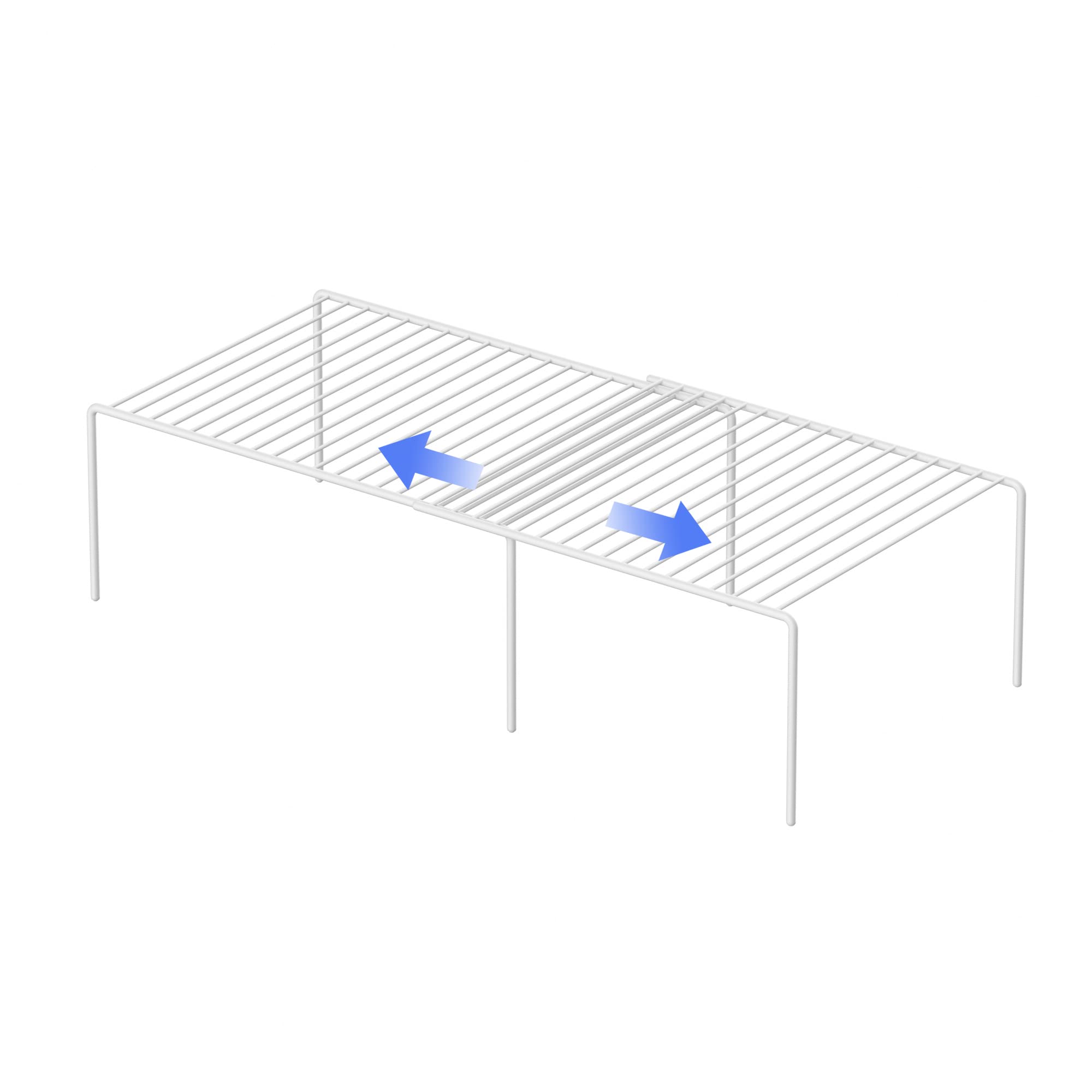 Redrubbit Cabinet Storage Shelf Rack, Expandable Metal Rustproof Kitchen Counter and Cabinet Shelf, Storage Rack Organizer Space Saver for Kitchen,