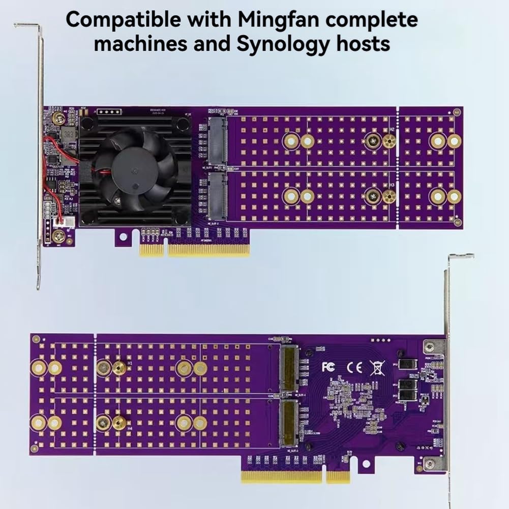 Scheda di Espansione PCIe 3.0 Scheda di Espansione PCIe M.2 ASM2824 A Alloggiamenti Non È Richiesto Alcun Smontaggio 4 Interfacce NVME