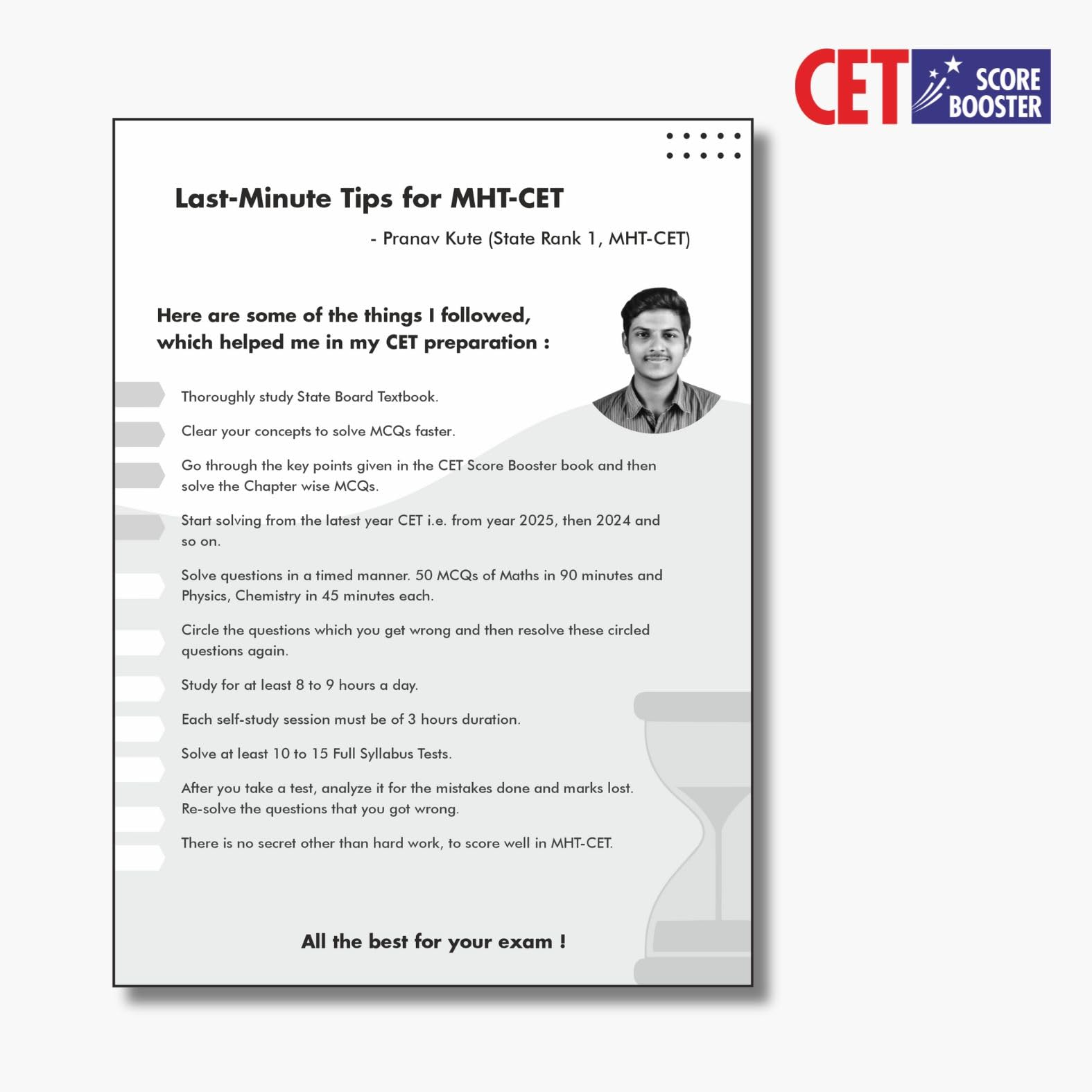 MHT-CET Score Booster for Mathematics - 54 Papers Solved Chapterwise (2025 - 2022) with 5 Online Full Syllabus Tests with solutions 1