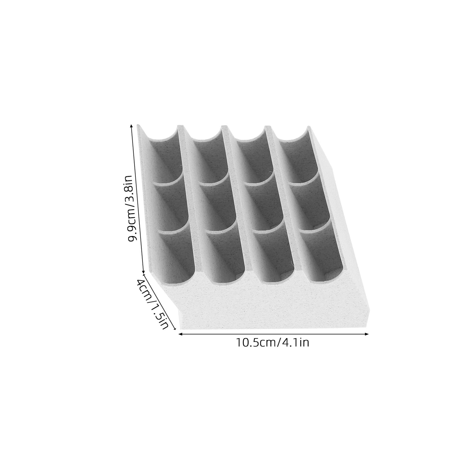 Organizzatore Scatola Multi-slot per Lame da Barba e Taglio Chioma 12 Scomparti in Pla Bianco Conservazione Sicura e Accesso Rapido per Uso in Bagno e Studi di Parrucchiere