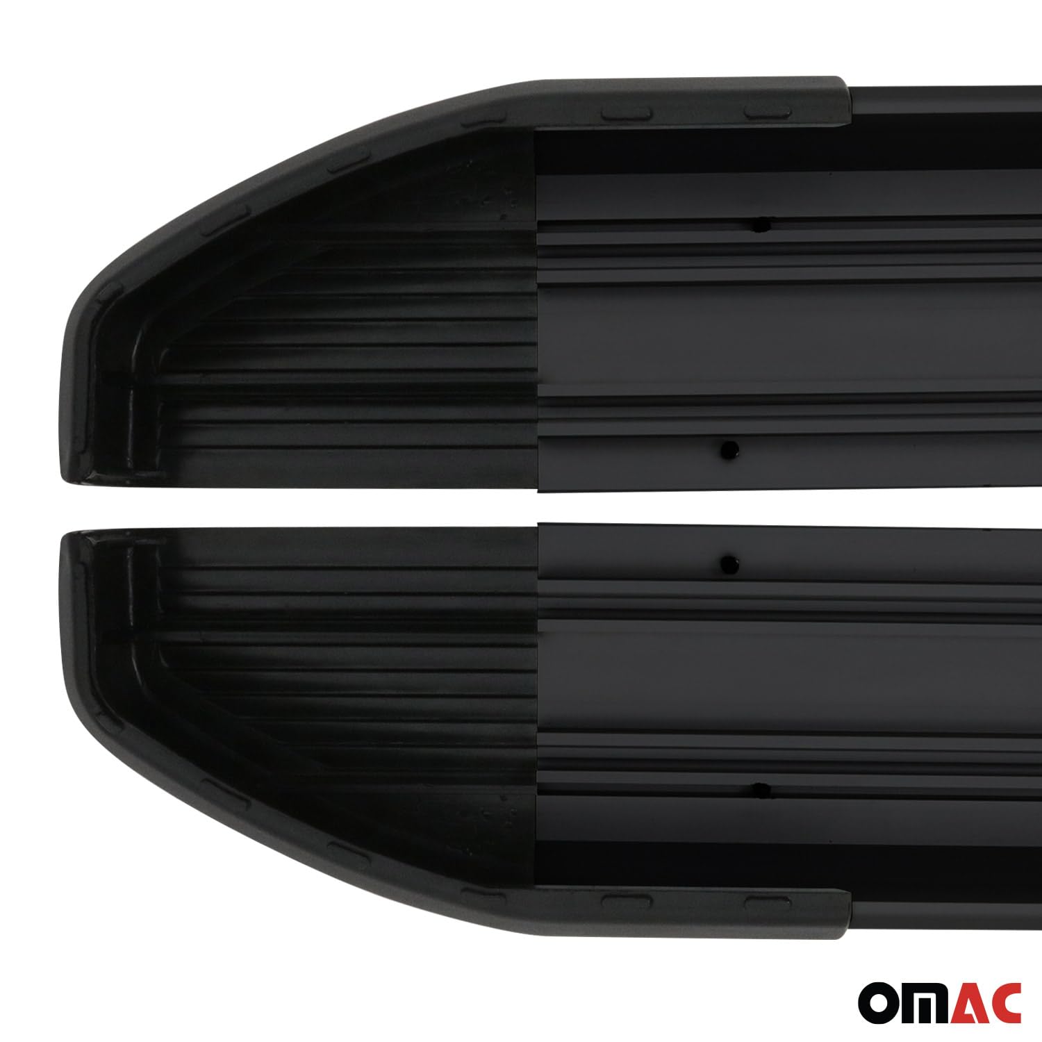 OMAC Trittbretter Seitenschweller kompatibel mit Ford Tourneo Custom 2013-2023 L1 Alu Schwarz 2X
