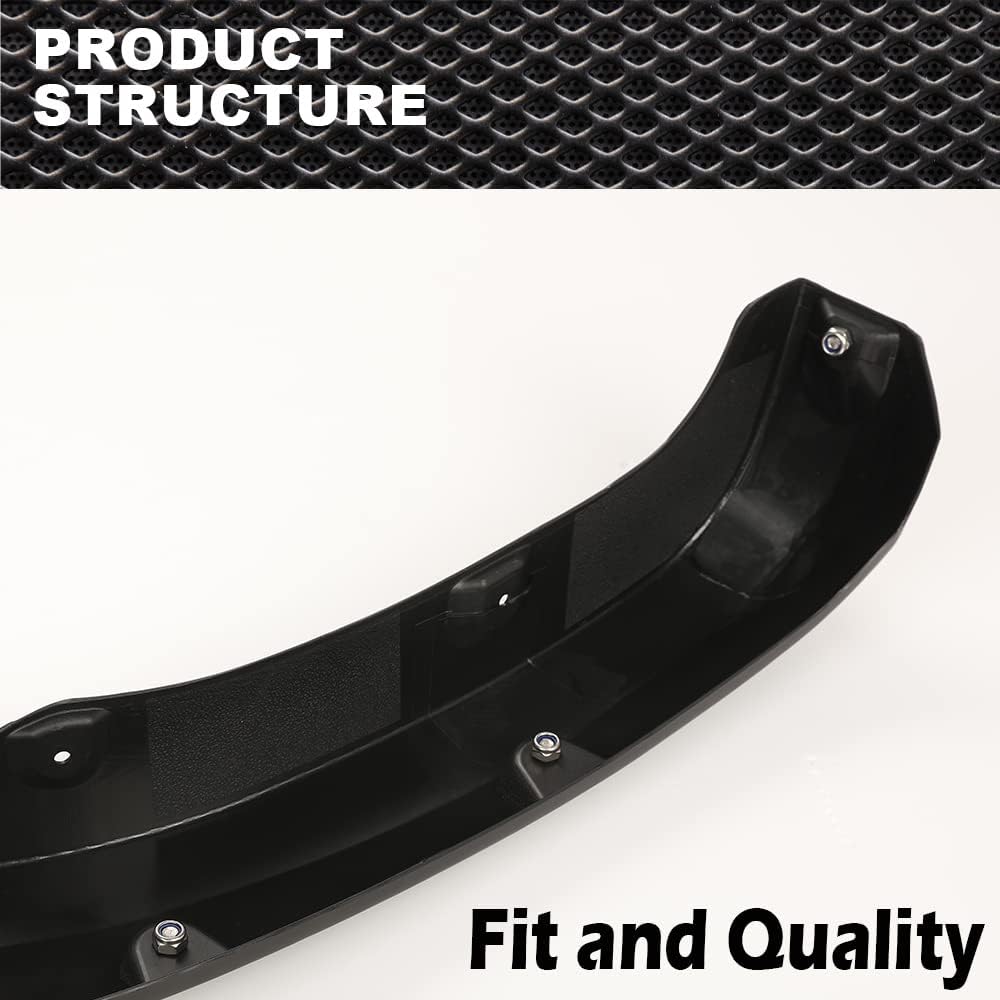 CROSSDESIGN Fender Flare, Compatible with 2007-2013 Toyota Tundra Black Pocket/Rivet Style Smooth Finish 4-Piece Fender Flare Set