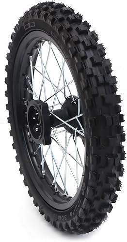 Miniatura 5 de Kit de rueda delantera y trasera para motocross de 50CC 70CC 90CC Pit Bike Monkey Bike 60100-14 delantera + llanta de neumático trasera 80100-12