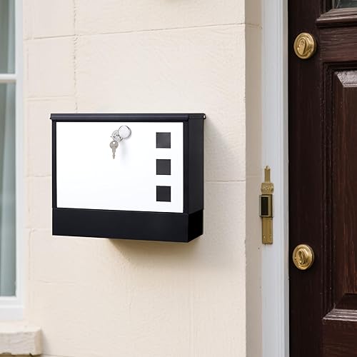 Miniatura 40 de Jssmst - Buzón con cerradura montado en vertical en la pared - Buzones con cerradura de llave de gran capacidad, 14.3 x 4.1 x 11.8 pulgadas