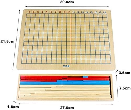 Miniatura 3 de DANNI Montessori Junta de tira de sustracción de suma preescolar Juguete de matemáticas para educación temprana Cálculo de matemáticas Aprender