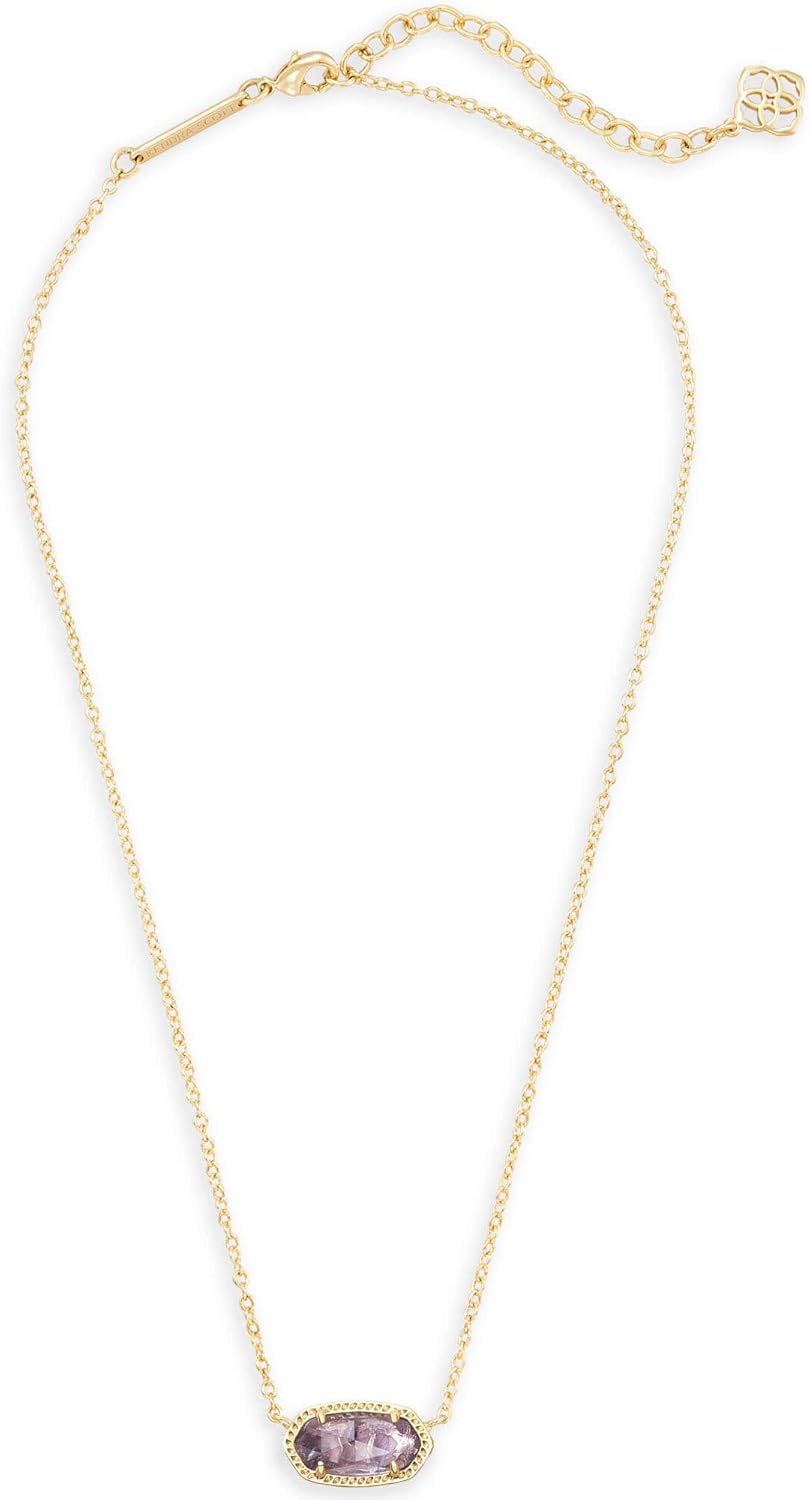 Vista 2 de Collar con dije Kendra Scott Elisa para mujer, joyería de moda, chapado en oro de 14 quilates