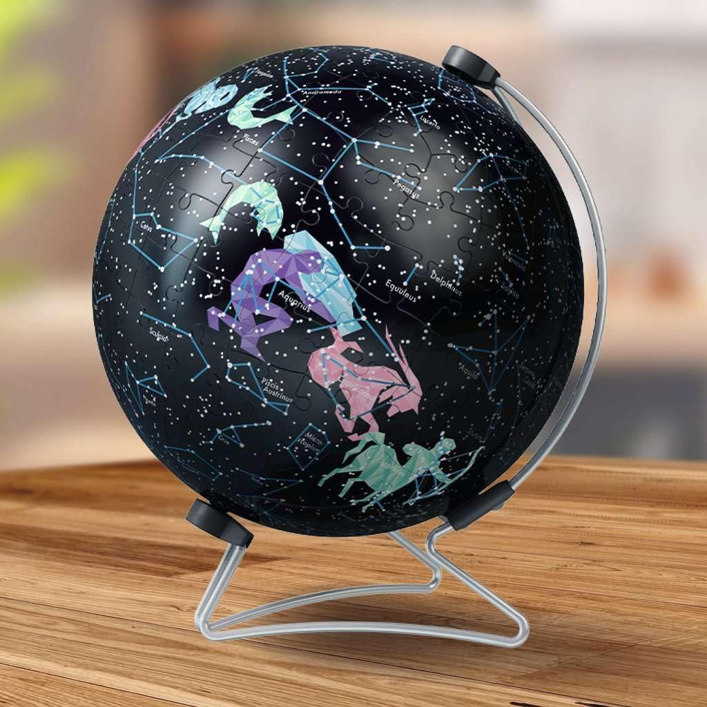Ravensburger Puzzle-Ball Starglobe with Glow-in-The-Dark Edition: 180 Piece 3D Jigsaw Puzzle for Kids 11544 - Easy Click Technology Means Pieces Fit Together Perfectly