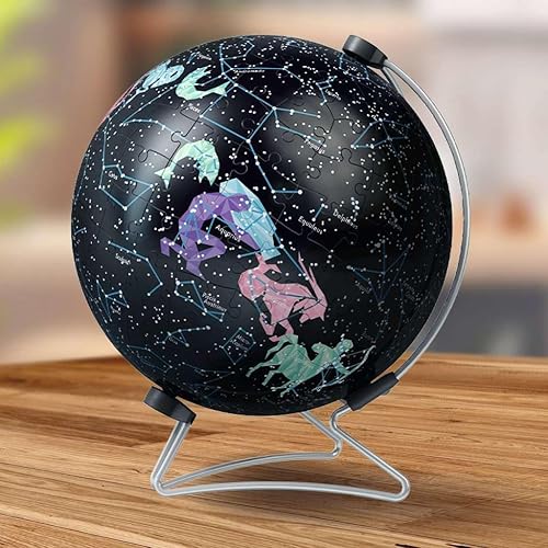Miniatura 8 de Ravensburger Puzzle-Ball Starglobe with Glow-in-The-Dark Edition 180 Piece 3D Jigsaw Puzzle for Kids 11544 - Easy Click Technology Means Pieces Fit