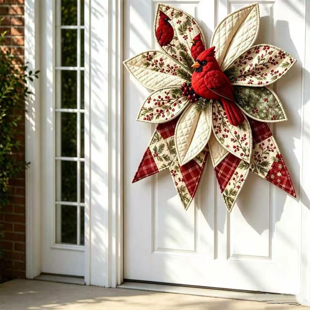 Door and Wall Display Craft Set, DIY Patchwork Fabric Accent Project for Seasonal Party Styling and Entry Space