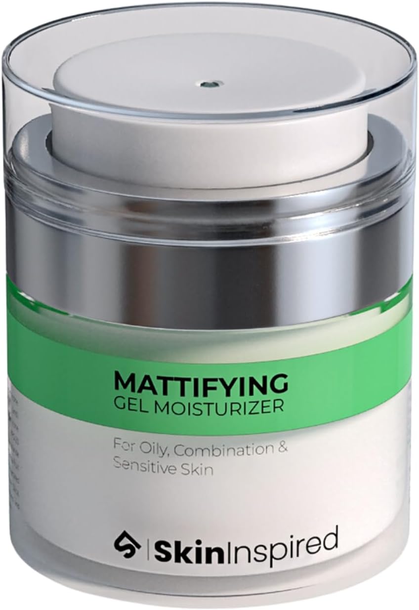 Mattifying Gel Face Moisturizer (50g)- For Oily, Combination and Sensitive Skin | Acne Control | Hydrating Ultra Light Oil Free Face Cream | Non Greasy | For Women & Men