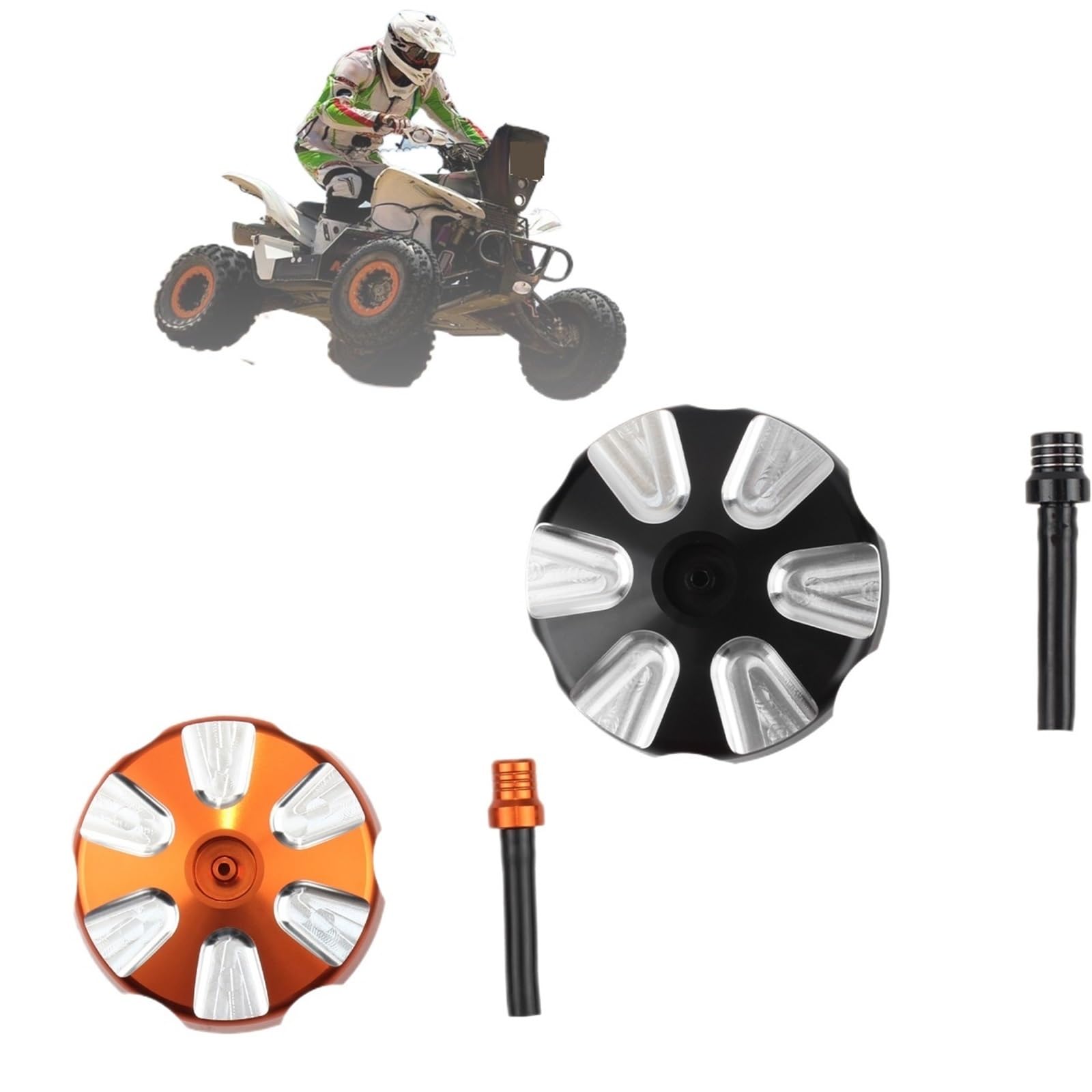 Tappo serbatoio Misura per KT-M SX SXF XC XCF XCW XCFW EXC EXCF 125 150 200 250 2011-2023 Accessori per tappo cellulare serbatoio moto Tappi Serbatoio Carburant(Orange)