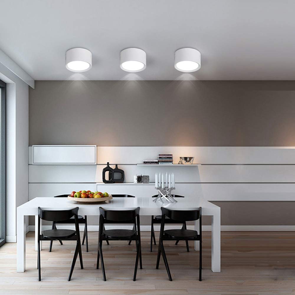 Einbaustrahler aus Aluminium, dünn und diskret, zur Oberflächenmontage, mit Lampenschirm aus Acryl, 15 W, 2700 K/3000 K/6000 K, ideal zum Aufwerten von Bildern oder von Gemälden, warmgelb